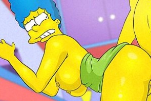 Marge Simpson recibe una follada anal con corrida